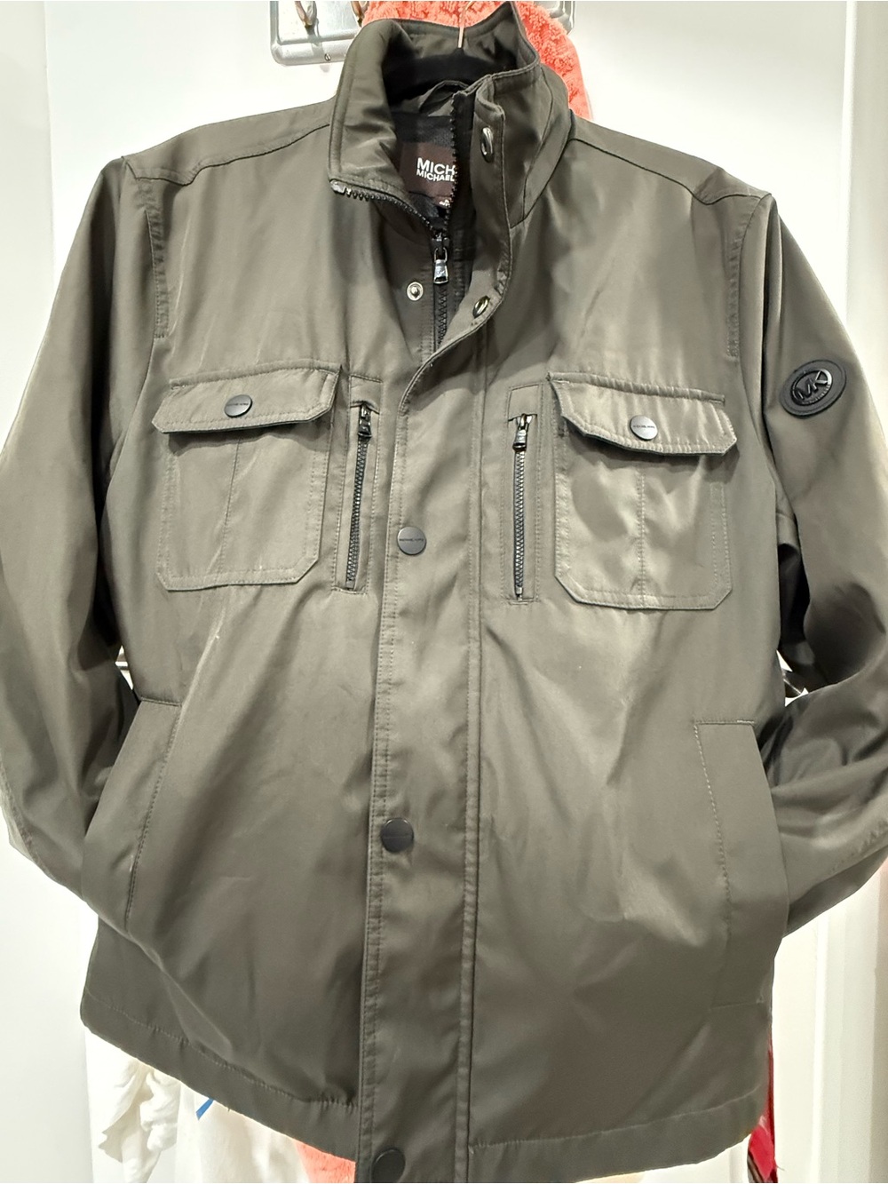 Michael Kors Men's Olive Green Military Field Jacket